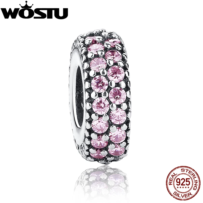 WOSTU 925 пробы серебряные вдохновляющие бусины-шармы подходят к оригинальному браслету DIY подвеска; аутентичная бижутерия подарок