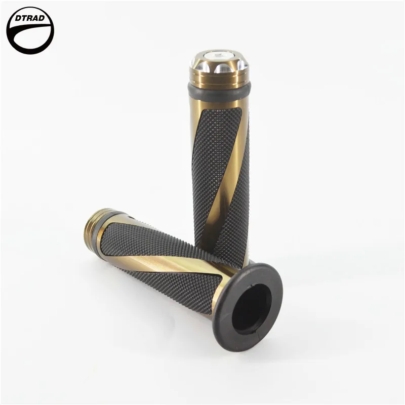 Universal 7/8" 22mm Motorcycle Handlebar Grips motocross CNC Aluminum& Rubber GEL Handle Bar Grips