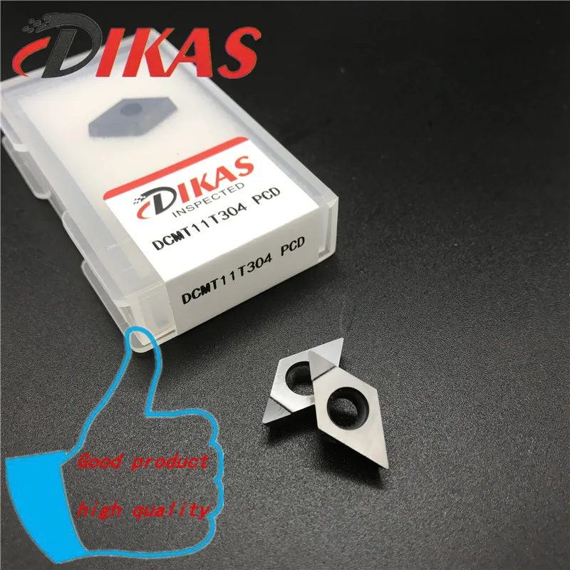 Алмазные вставки DCMT11T304 PCD 2 шт. алмазные лезвия инструменты с ЧПУ для обработки