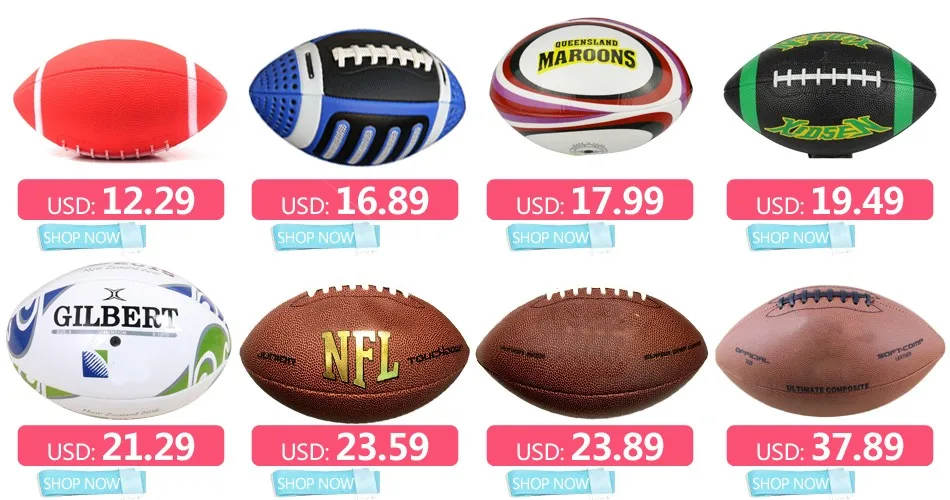 New Children Rubber Rugby Size 3 American Football Balls France Euro Training Ball England Rugby Beach Sports Entertainment