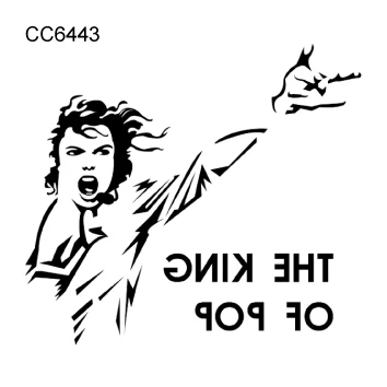 Rocooart CC7 6X6cm Little Vintage Old School Style Black White Famouse Man in World Temporary Tattoo Sticker Body Art Fake Taty