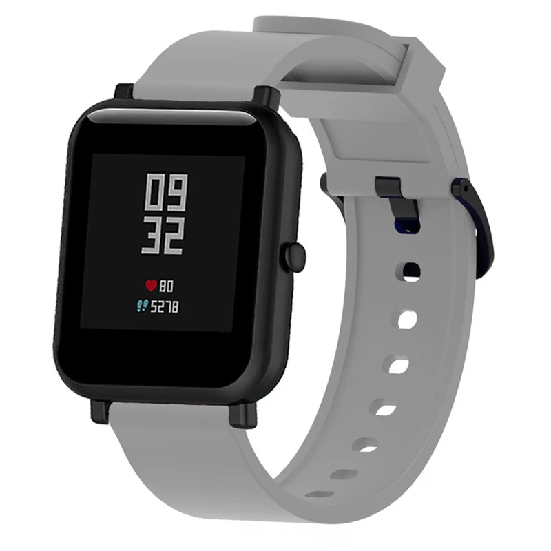 Силиконовый ремешок для Amazfit Bip сменный Xiaomi Huami браслет Bit запястья 20