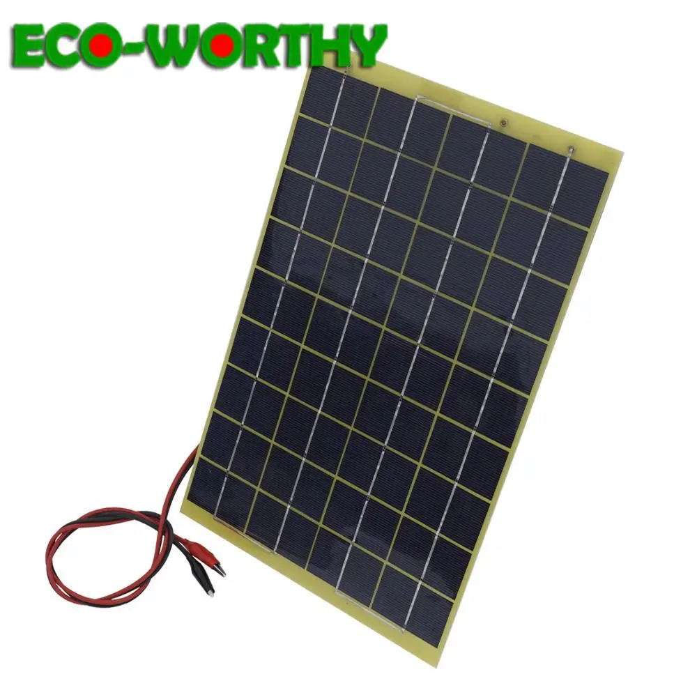ECOWORTHY 10W солнечная панель из эпоксидной смолы 12V зарядное устройство для автодома