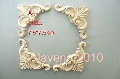 Искусственная деревянная резная угловая аппликация Неокрашенная рамка дверная