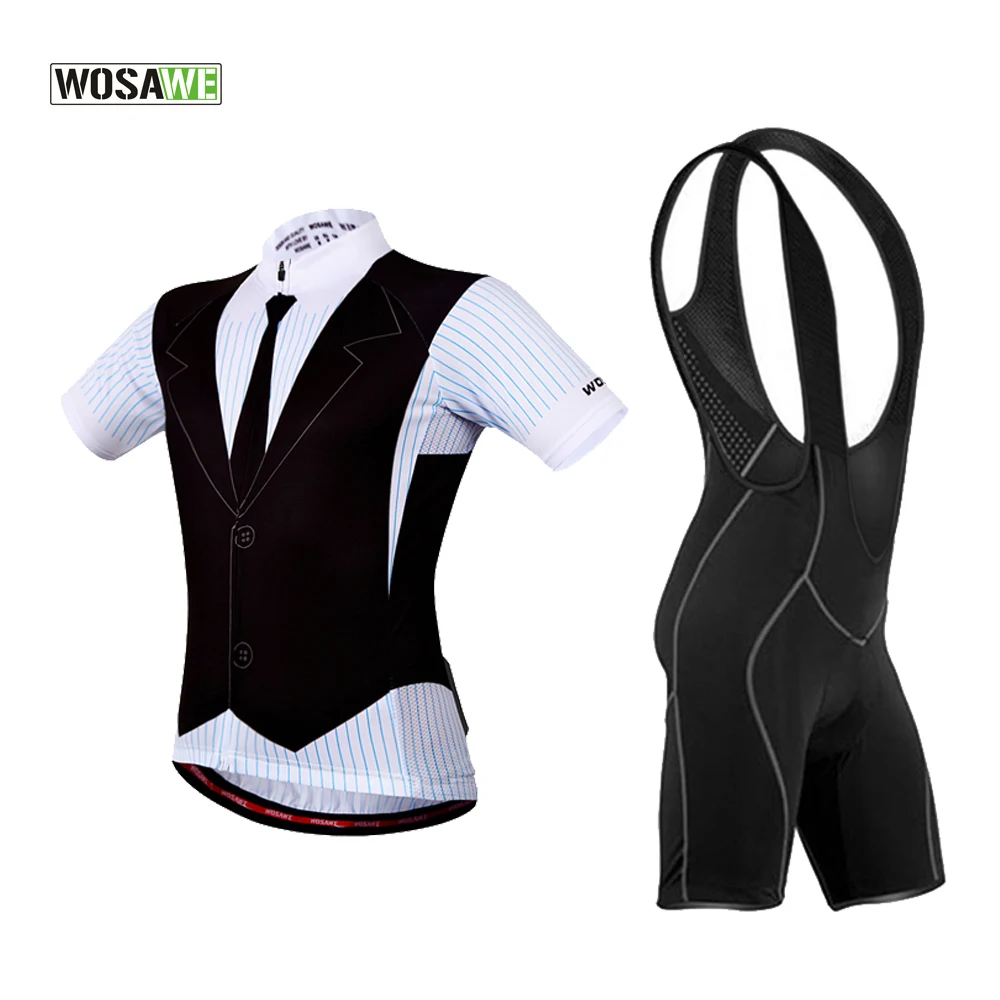 WOSAWE летний мужской комплект для велоспорта быстросохнущая рубашка + короткие