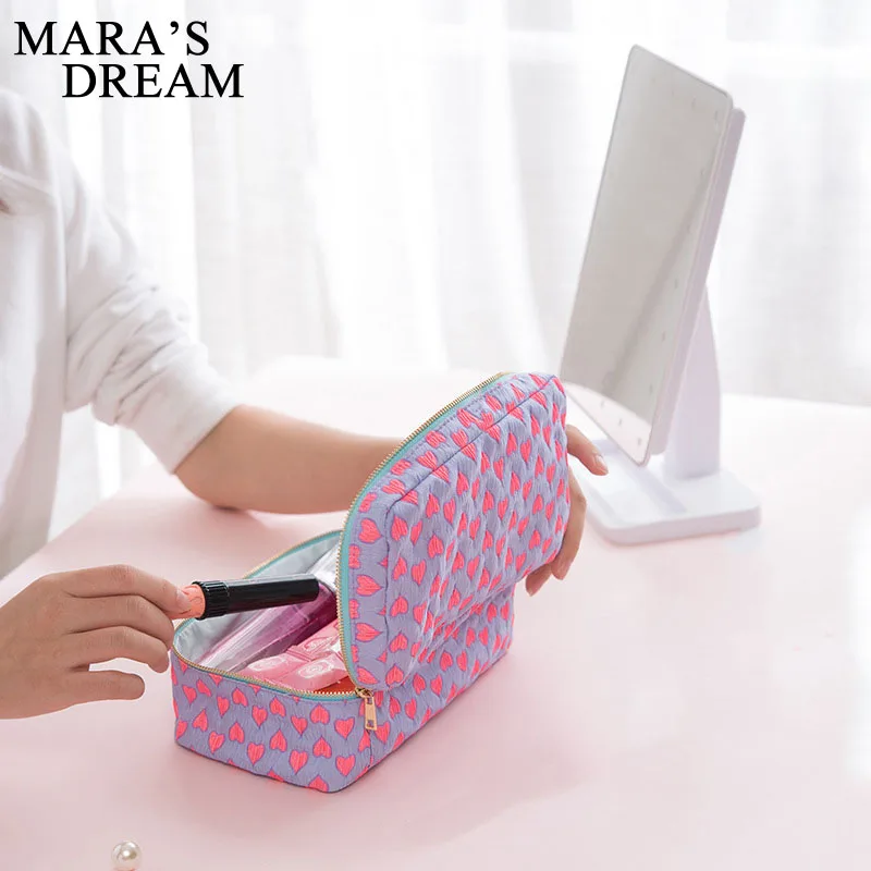 

Mara's Dream Women Cosmetic Cases fashion cartoon embroidery Multifunction Women hand Portable storage bag casual Women bag