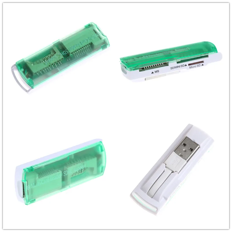 Мультикардридер мини картридер 2 микро-sd MS SD TF для ноутбука, планшета, ПК USB 2,0 все в 1 мульти в одной памяти 1 шт