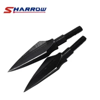 6 pcs black traditional trigonous broadheads hunting arrow tips arrow pointed for compound bow crossbow