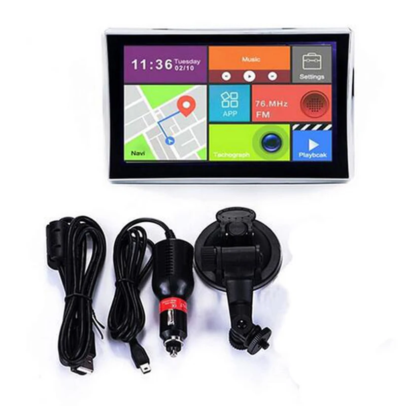 Автомобильный видеорегистратор 7 дюймов GPS навигатор Android 1080P портативный