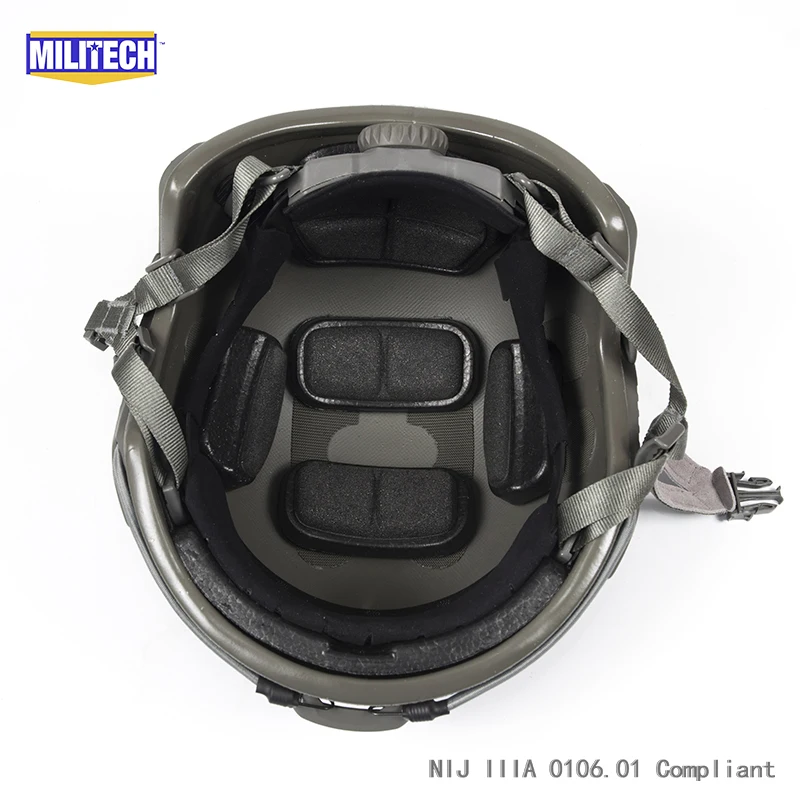 Сертификация ISO MILITECH 1 25 кг Lite FG супер высокой арамидный баллистический шлем