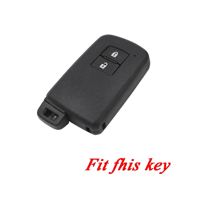 Кожаный чехол для Toyota Camry RAV4 Avalon auris key cover 2013 2 кнопки защитный смарт-ключа