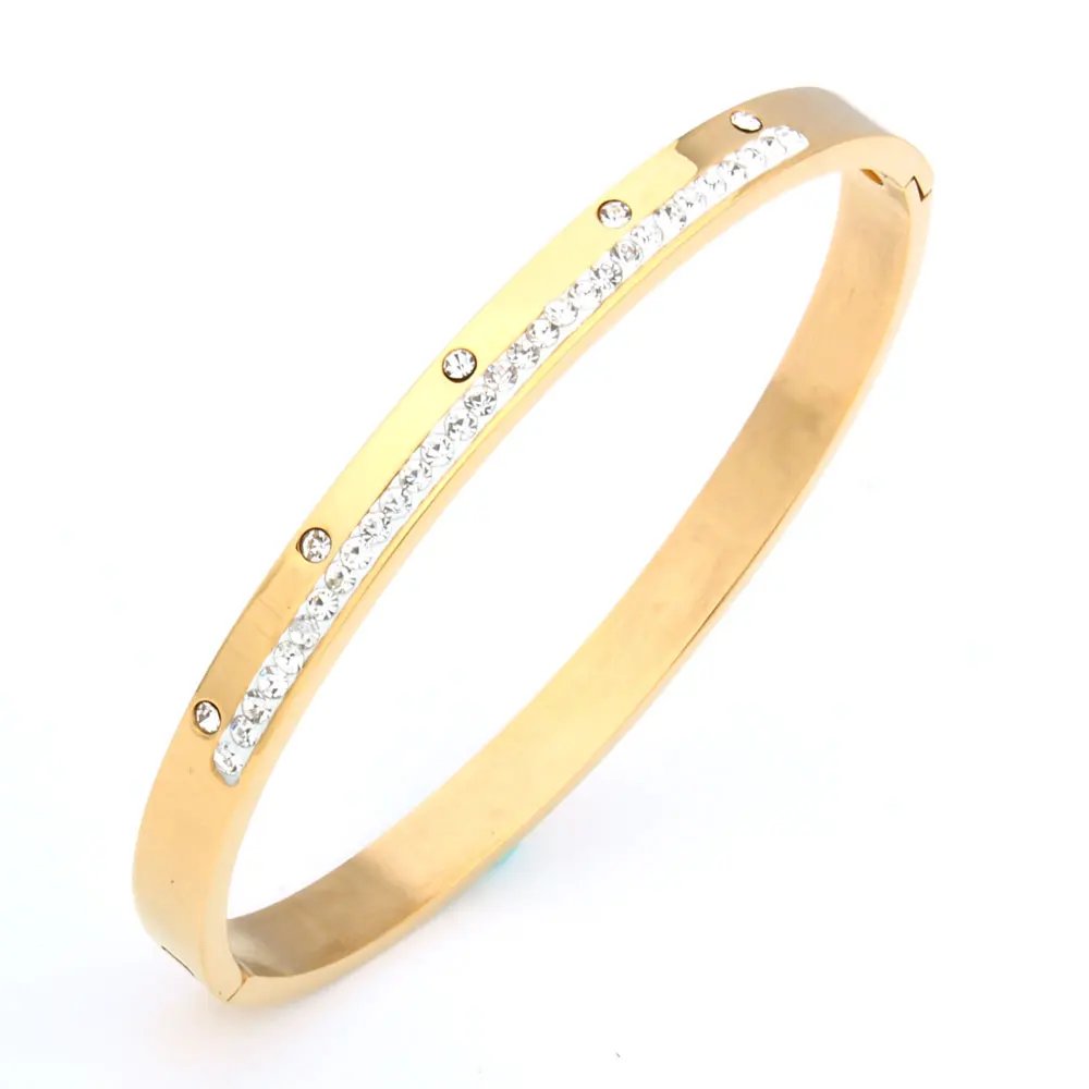 Браслеты и браслеты из нержавеющей стали, ювелирные изделия, Женский металлический золотой браслет, роскошный модный браслет, ювелирные изделия, женские аксессуары - Окраска металла: Золотой цвет