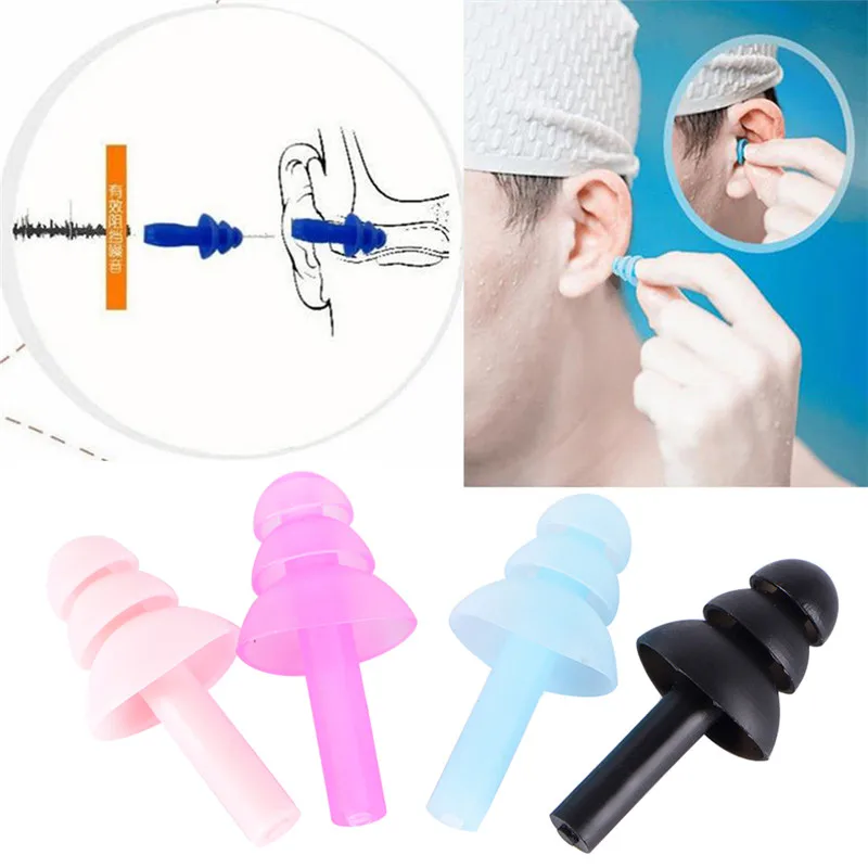 

4pcs Waterproof Soft Silicone Swimming Set Nose Clip Ear Plug Earplug Tool