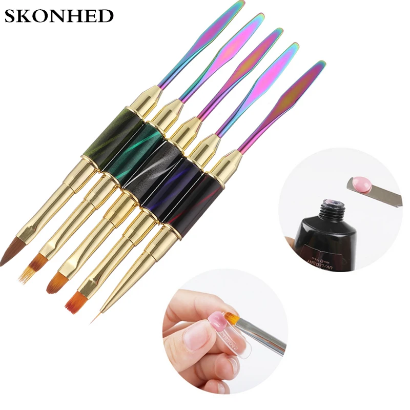 1 шт Двойная Головка солнцезащитные очки &quotкошачий глаз&quot нейл арта поли гель