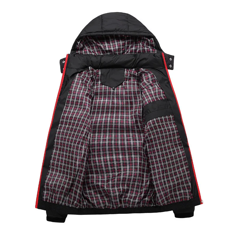 Зимняя мужская куртка Мужская шапка съемное теплое пальто хлопковые мужские