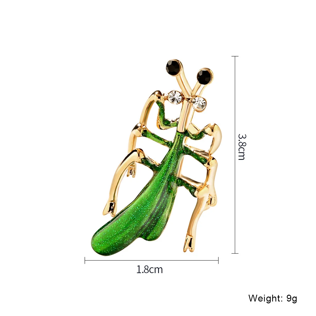 grasshopper Rinhoo, с рисунком в виде котиков, завод фруктовая брошь, эмалированный штифт металлический знак броши для Для женщин Модные украшения Винтаж золото свадебная брошь булавка - Окраска металла: grasshopper