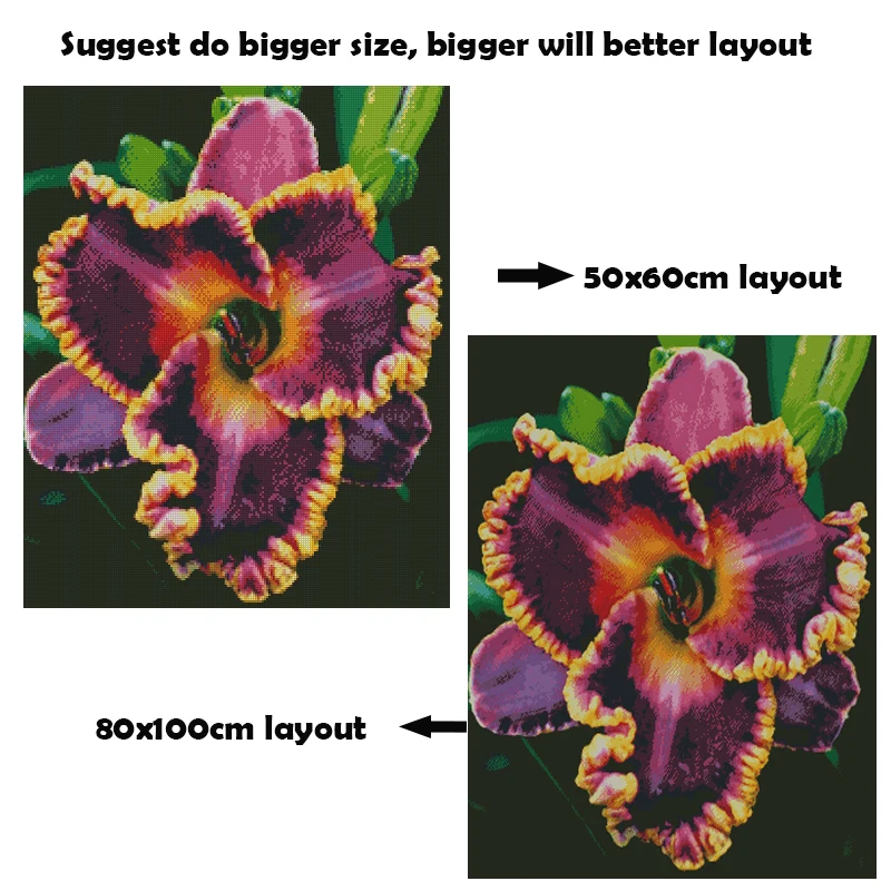 

5D DIY diamond paintings Embroidery Restaurant decoration flower square/round Pattern 3D Cross stitch mosaic wall stickers