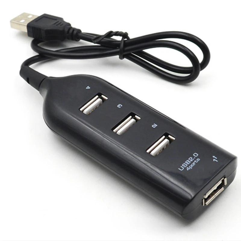Горячие мини USB 2,0 Hi-Скорость 4-Порты и разъёмы разветвитель адаптер для ПК компьютер