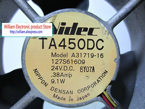 Оригинальный японский для Nidec A31719-16 12 см 12038 24V 0.38A трехпроводной Вентилятор