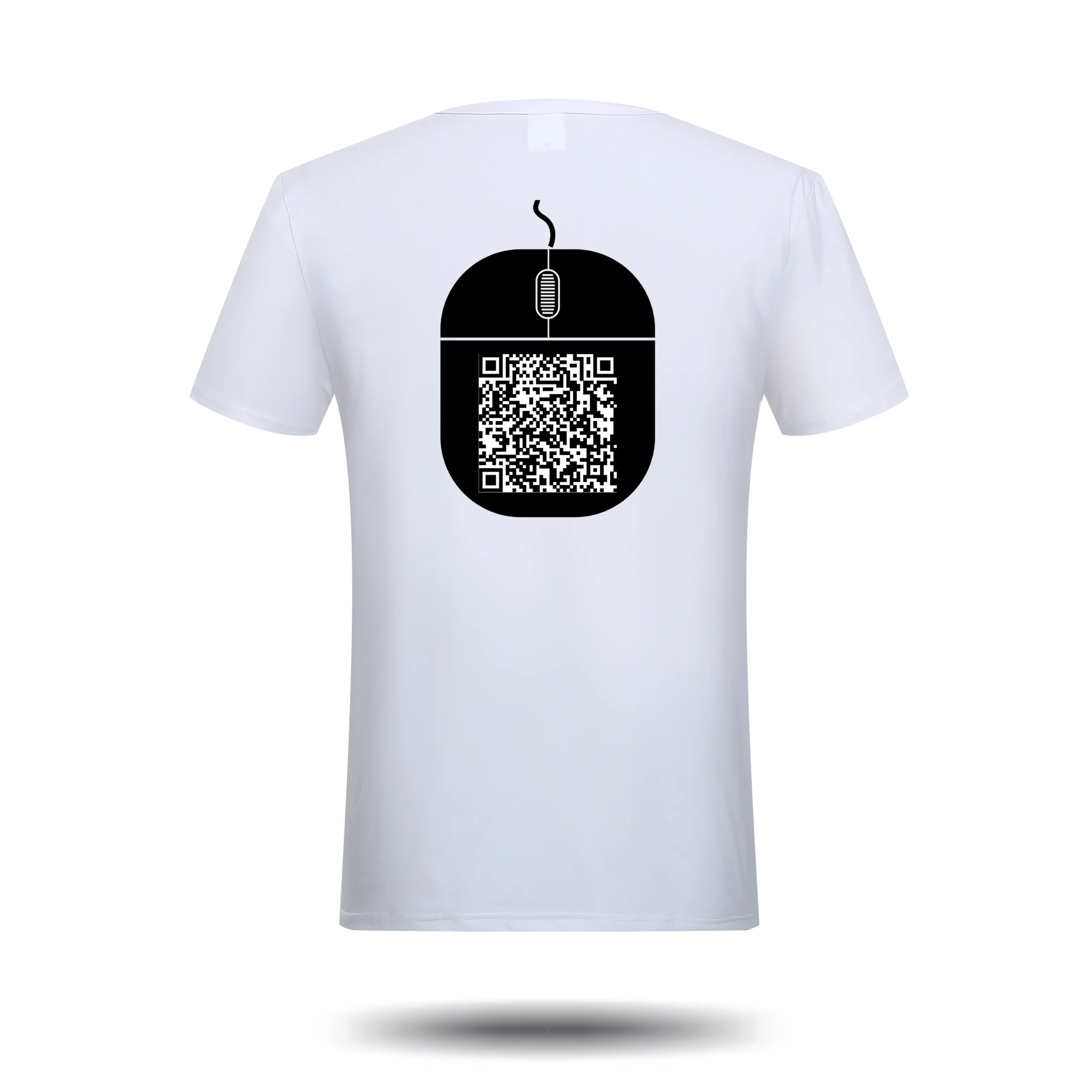 Креативный дизайн qr код с веб словами на заказ ваши футболки уникальная одежда