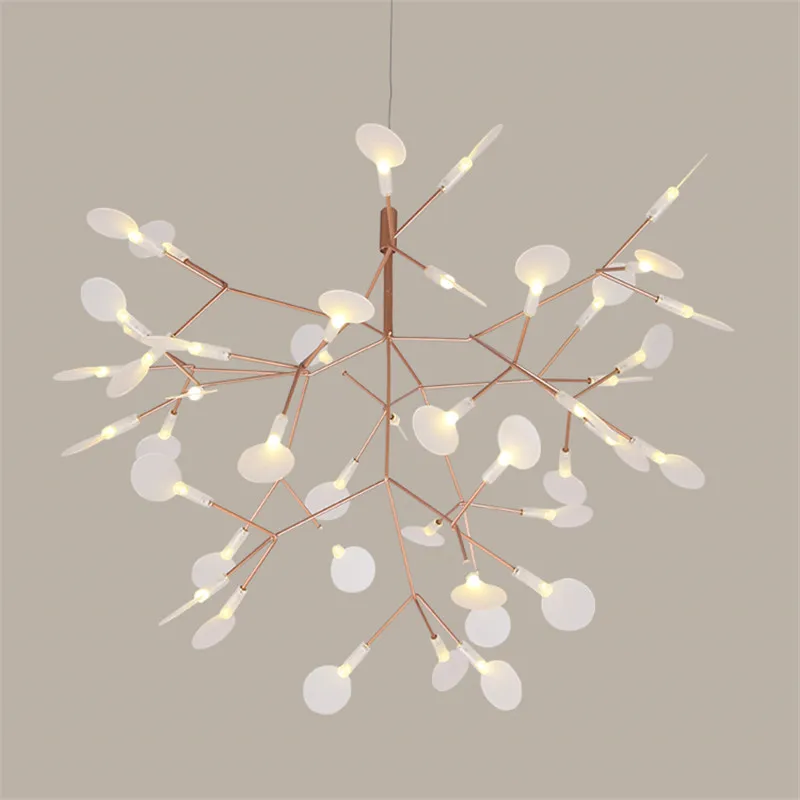 Современный Heracleum кулон в форме листика дерева светильник светодиодный светильник подвесные лампы Гостиная Искусство бар железное Освещение для дома, ресторана PA0217