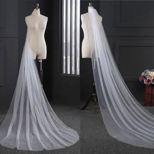 2019 белая Фата цвета слоновой кости для свадебного торжества гребень сатиновый