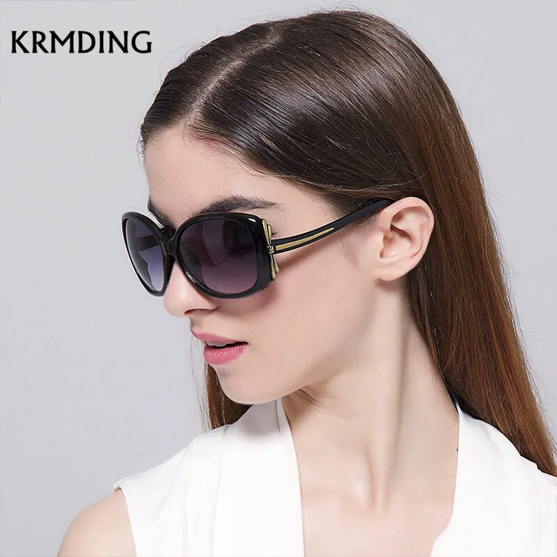 

KRMDING 2019 retro big box sunglasses women's brand designer gradient lens driving sunglasses UV400 Oculos De Sol Feminino