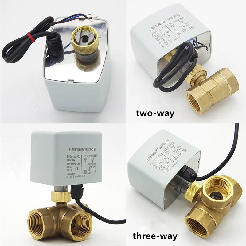 2-ходовой 3-ходовой латунный Электрический моторизованный шаровой клапан