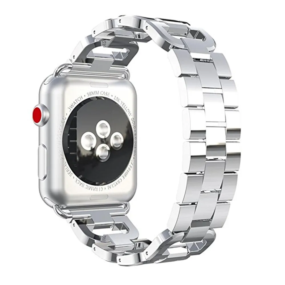 Ремешок со стразами для Apple Watch Band Series SE/6/5/4/3/2 элегантный металлический браслет