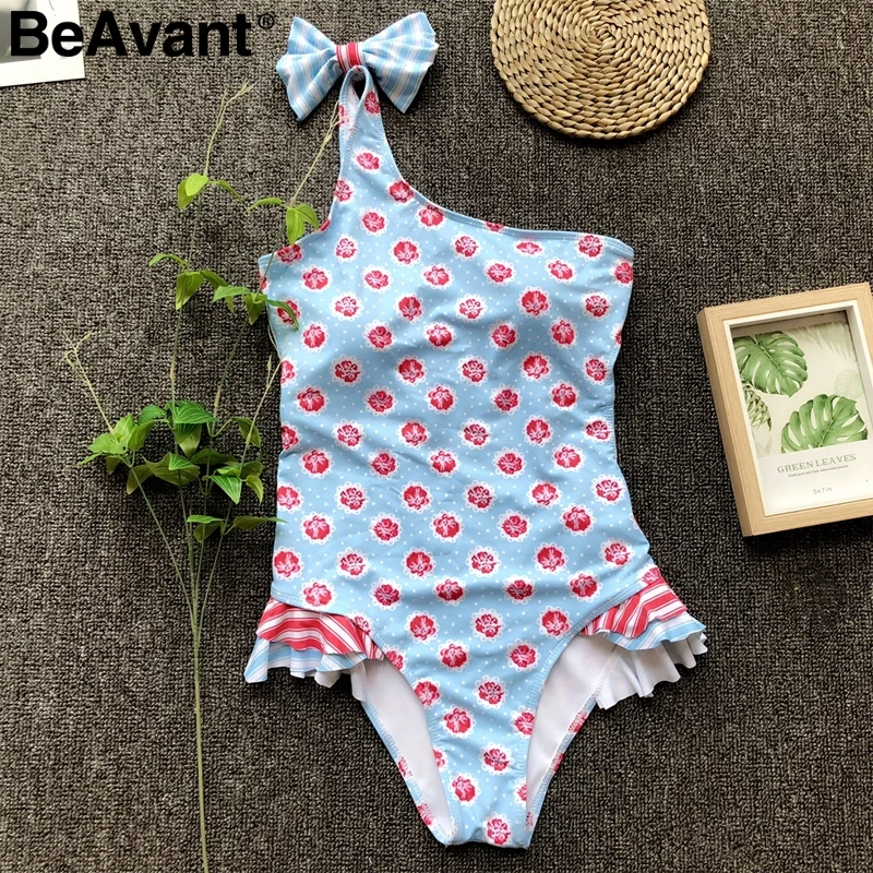 BeAvant одно плечо Бохо сексуальное боди для женщин цветочный принт playuit Летний