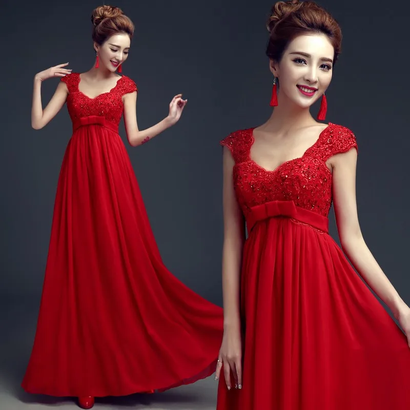 Платье для матери невесты новинка 2018 длинные красные вечерние платья беременных