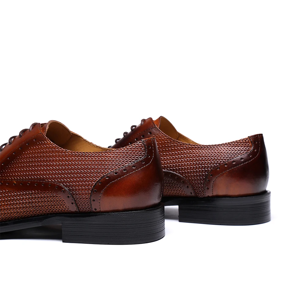 

KARRUCCI Mens Cap Toe Oxford Genuine Leather Lace Up Classic Comfortable Modern Formal Business Dress Shoes for Men