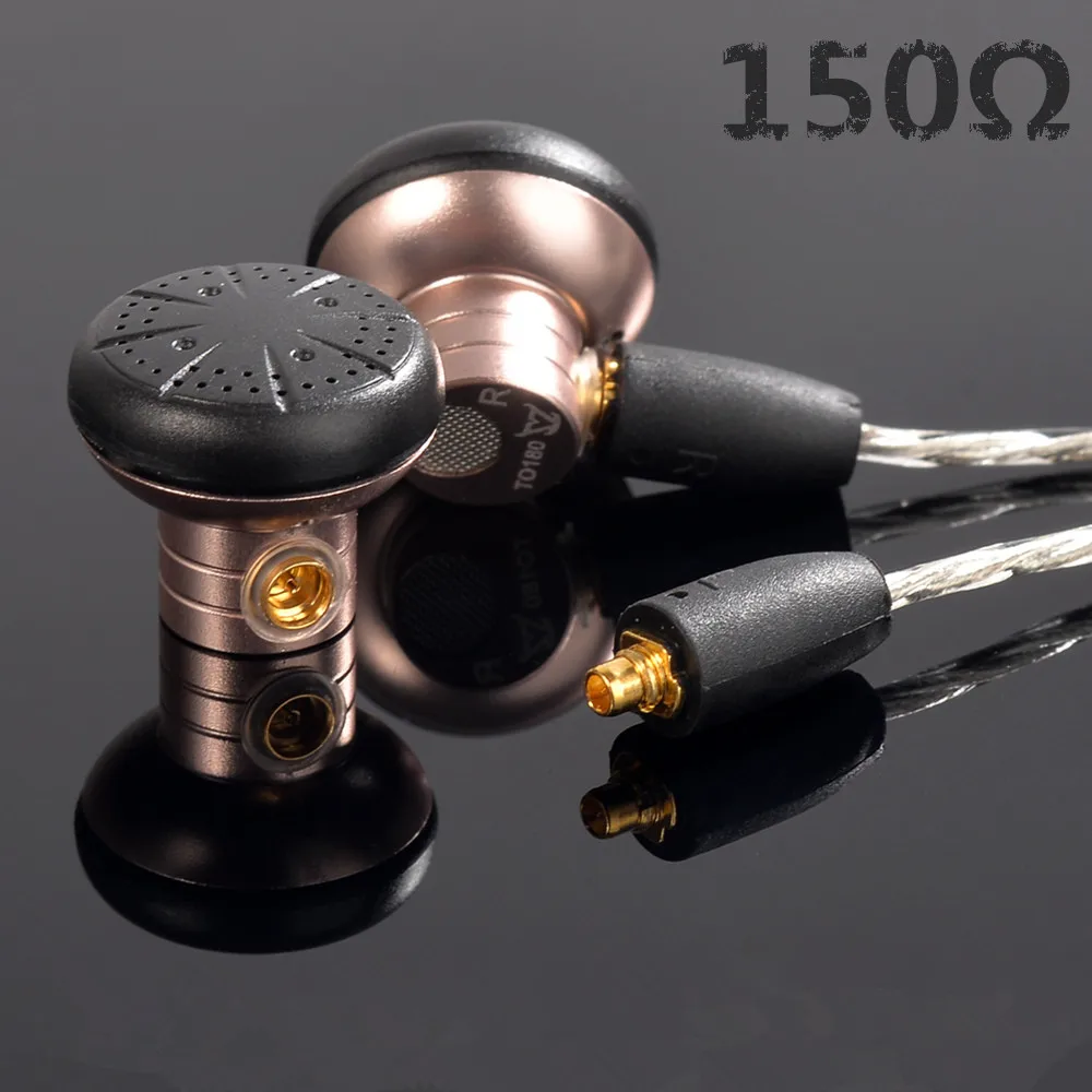 Musicmaker Toneking 150ohm In Ear Earbuds Flat-Head Hifi Music Monitor DJ Earphone Alloy Tune Earbuds With MMCX Interface