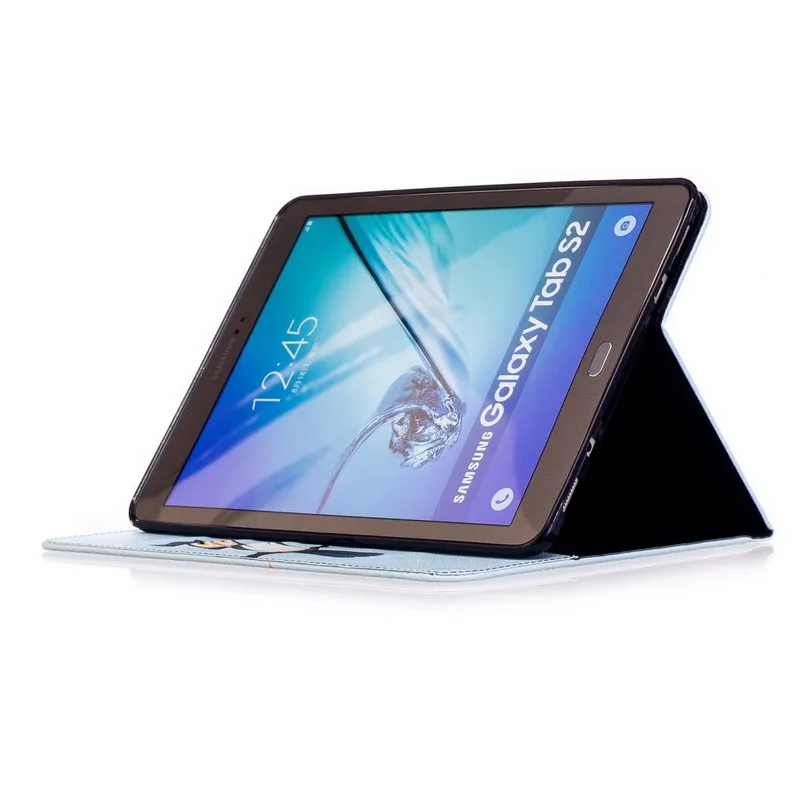 Чехол книжка из экокожи с магнитной застежкой и рисунком для Samsung Galaxy Tab S2|Чехлы