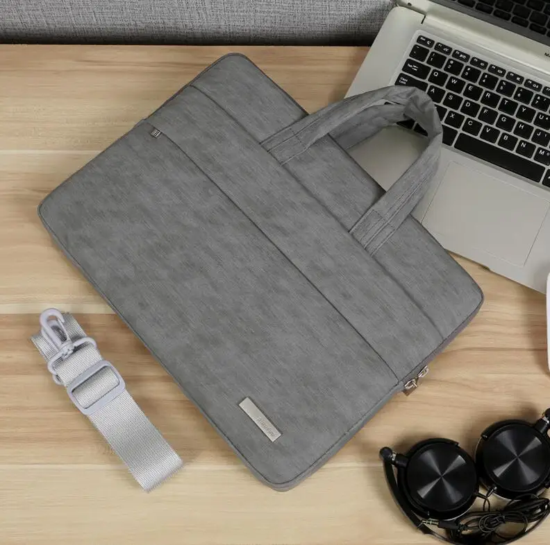 model 3 dark grey Мужская фетровая сумка для ноутбука, чехол для acer Dell hp Asus lenovo Macbook Pro Air, Сумка через плечо 13 14 15,6 - Цвет: model 3 dark grey