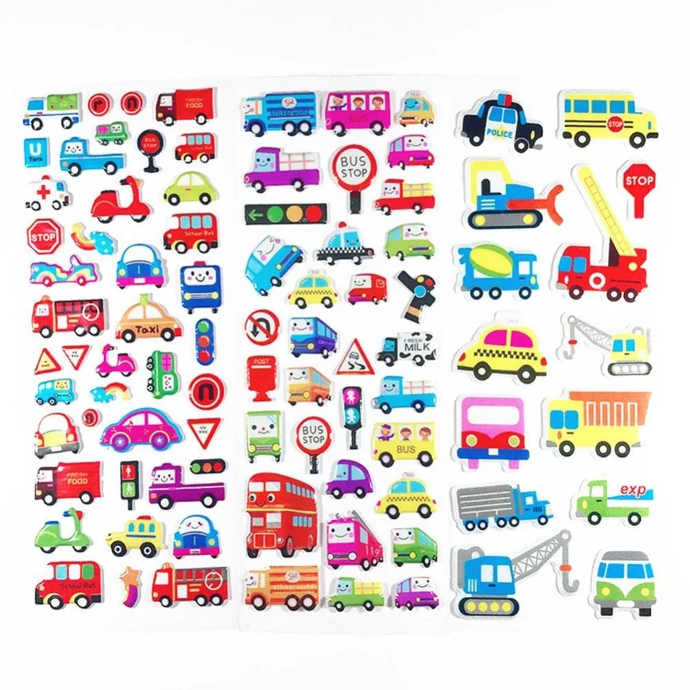 Лидер продаж милые 3D наклейки сделай сам из губки с пузырьками Мультяшные мягкие