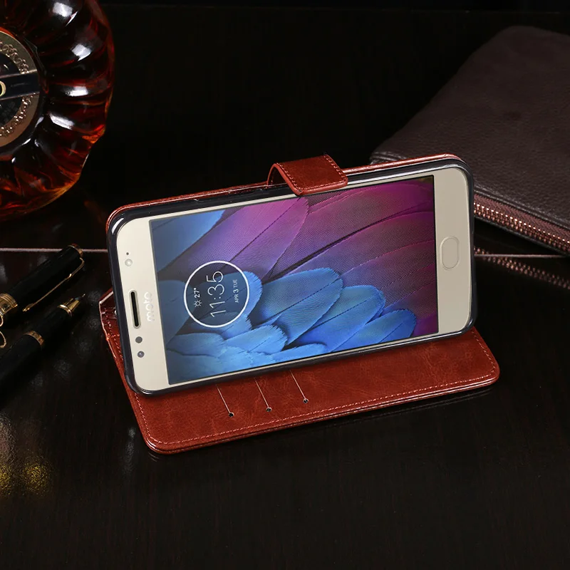 ITien винтажный стиль кожаный защитный чехол для Motorola Moto G4 Play G5 G5S Plus ТПУ силиконовый