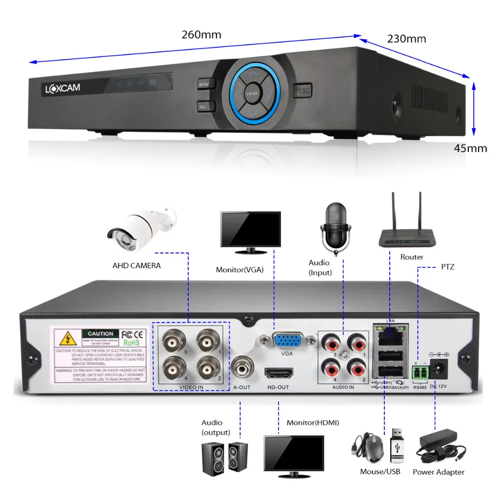 H.265 4CH AHD 4MP комплект DVR 4ch CCTV Системы HD 3MP IP66 в/на открытом воздухе безопасности
