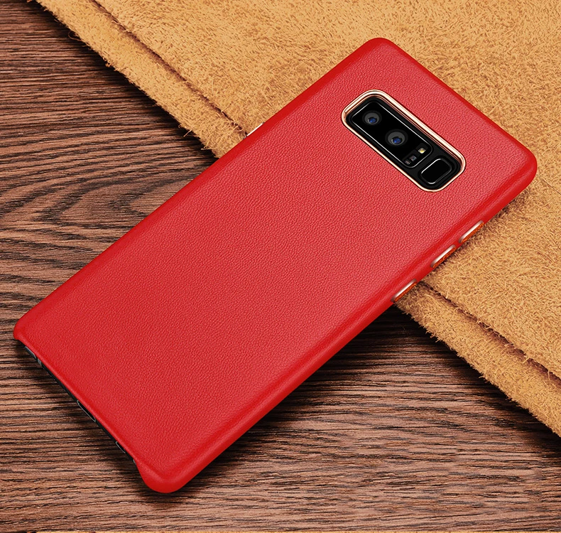 Чехол для samsung Galaxy Note 8, Роскошный чехол из натуральной кожи, жесткий тонкий противоударный защитный чехол для телефона, задняя крышка для samsung Note 8