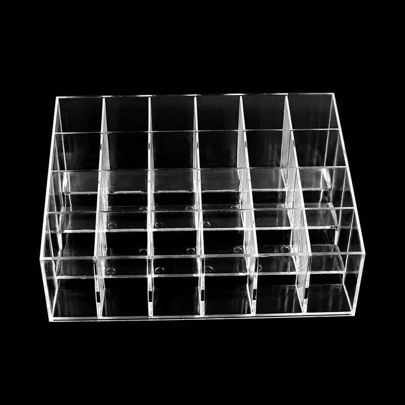24 ячейки для губной помады акриловая коробка хранения косметики прозрачный