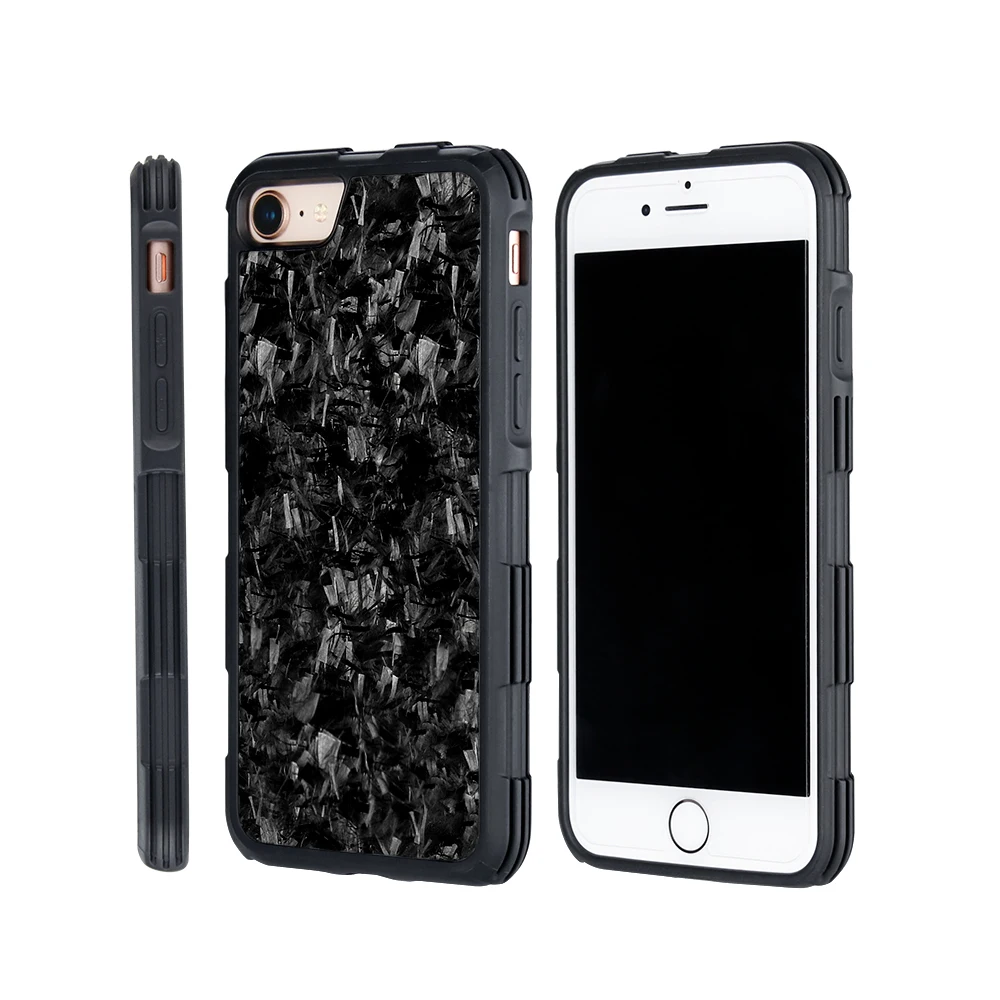 Кованый чехол для iPhone 7 8 7Plus 8Plus с полной защитой чехол из кованого углеродного волокна для iPhone X чехол