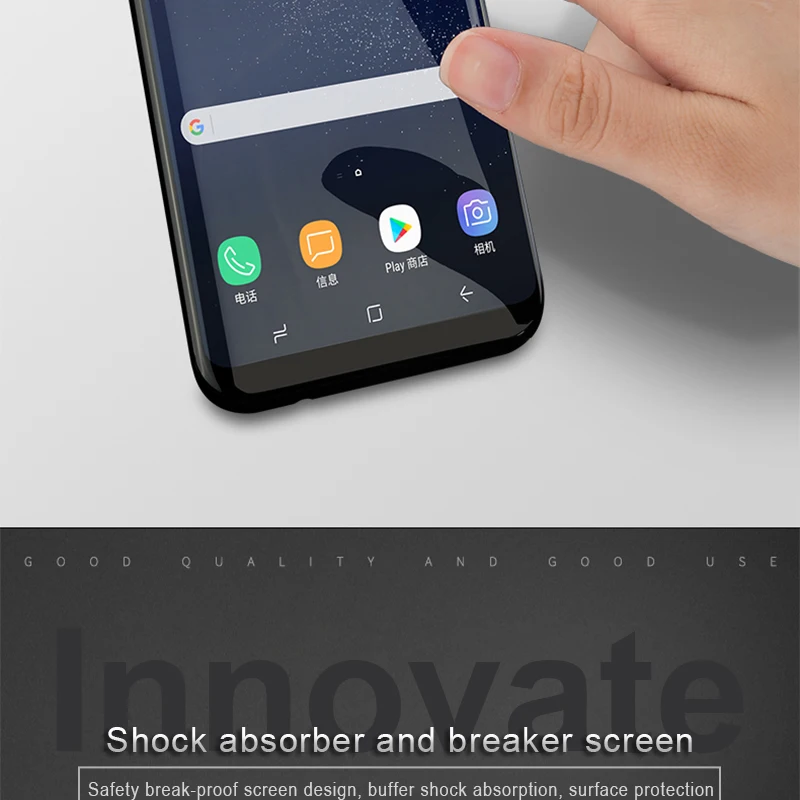 RZP изогнутое полное покрытие закаленное стекло для samsung Galaxy S8 S9 S10 Plus Note 8 9 10 Защита экрана для samsung S8 S9 стеклянная пленка