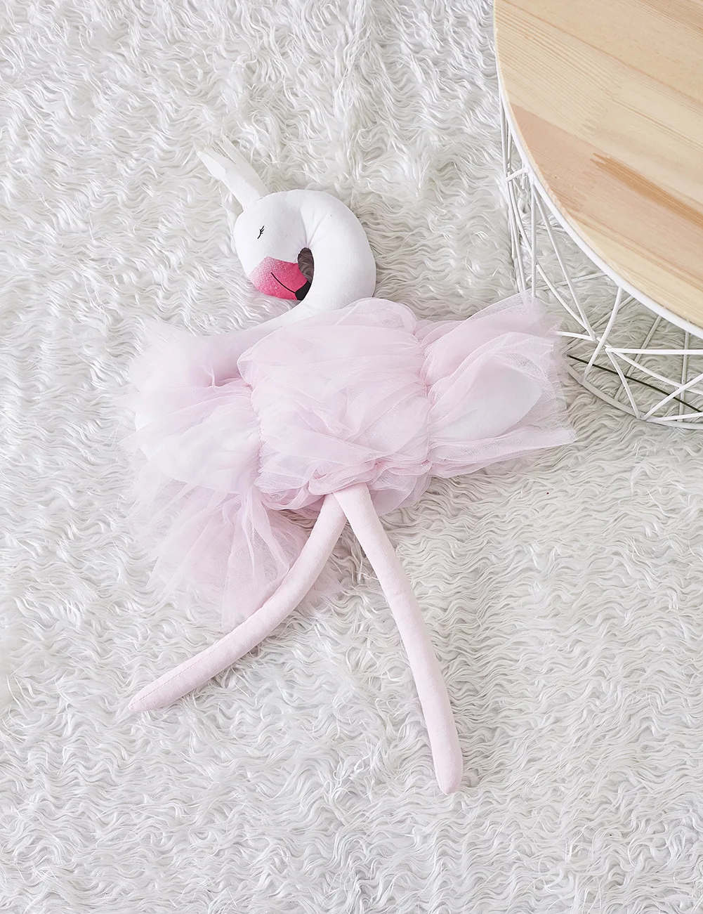 INS Long-legged gauze Swan doll Children's dolls stuffed animals toys for children cute plush flamingo Birthday gift | Игрушки и