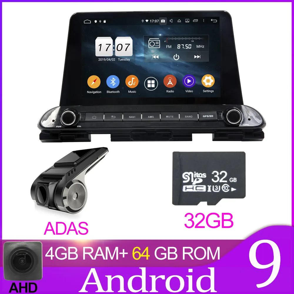 64GB with ADAS Owtosin автомобильный Радио Мультимедиа Видео плеер навигация gps Android 9,0 для Kia CERATO/FORTE автомобиль 4 Гб ram - Цвет: 64GB with ADAS