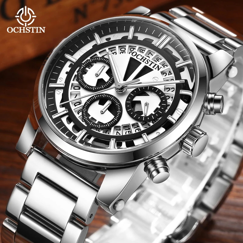 

OCHSTIN 2019 Men Watch Top Luxury Brand Horloge Business Quartz Male Wristwatch Stainless Steel Waterproof Relogio Masculino