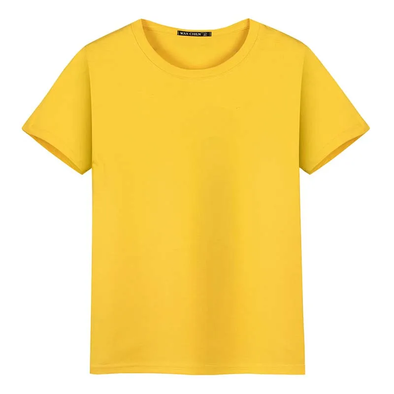 Мужская хлопковая футболка Однотонная летняя модная 9 цветов размера плюс S 5XL