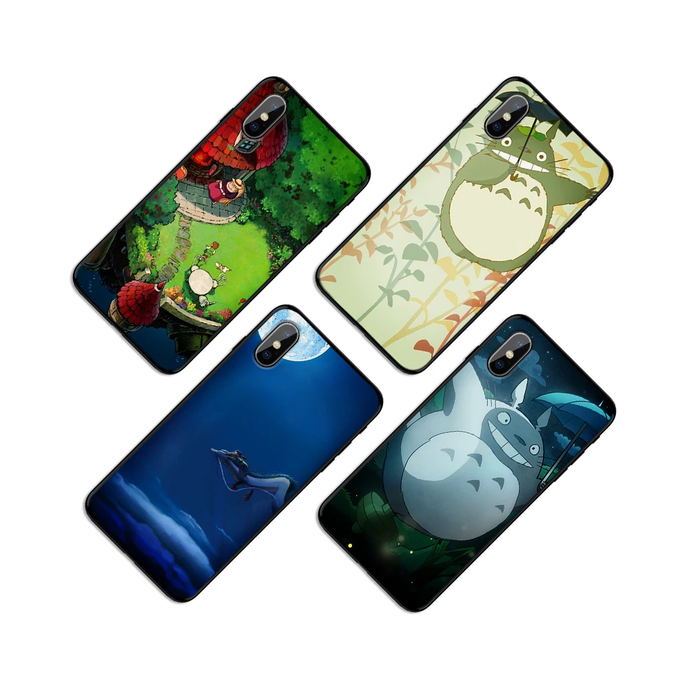 Hayao miyazaki moves a castle Soft TPU Case Cover for Apple iPhone 6 6S 7 8 Plus 5 5S SE X XS MAX XR Silicone Cases | Мобильные