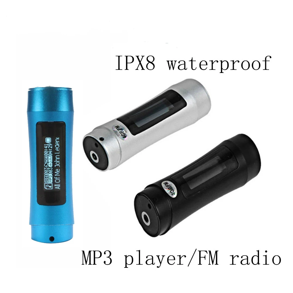 Водонепроницаемый MP3 плеер IPX8 4G/8 ГБ FM радио для дайвинга плавания серфинг под