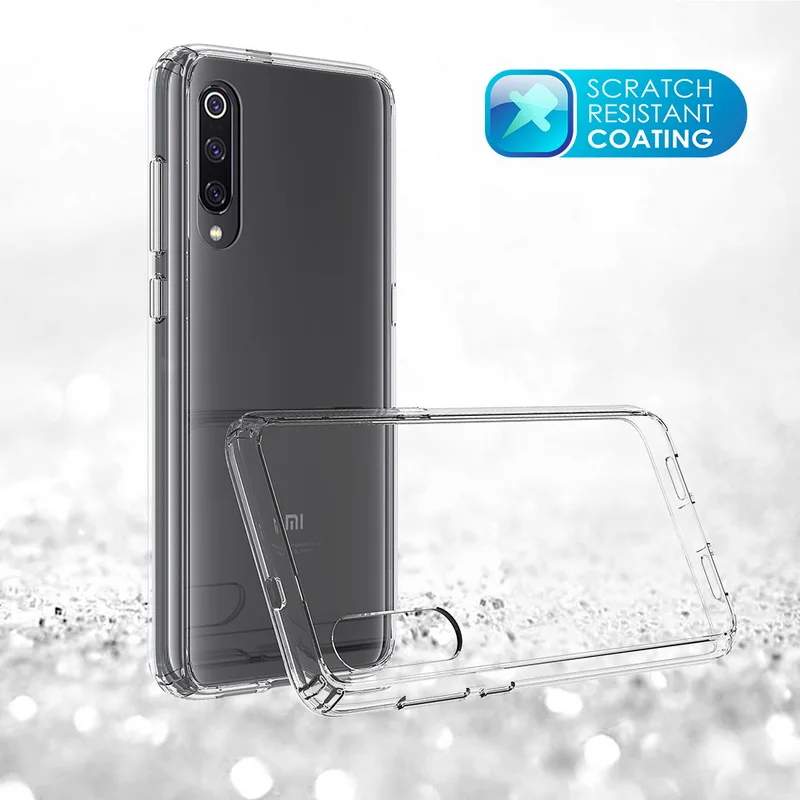 Для Xiaomi mi 9 чехол mi 9 Lite TPU бампер жесткий PC акриловый прозрачный Кристальный чехол для телефона для Xiaomi mi 9 Lite прозрачный чехол
