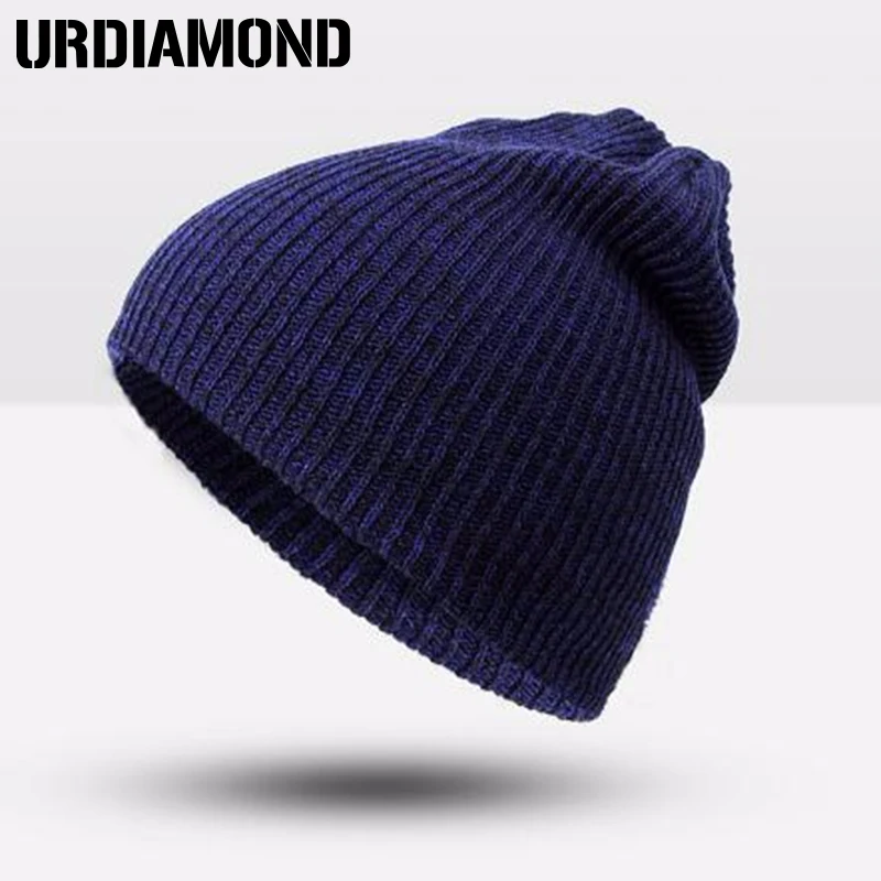 URDIAMOND, зимняя женская и мужская шапка в стиле хип-хоп, бини, осенняя Вязаная хлопковая однотонная вязаная Лыжная шапка, шапки унисекс
